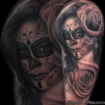 Tattoos - DAY OF THE DEAD PORTRAIT TATTOO - 132632